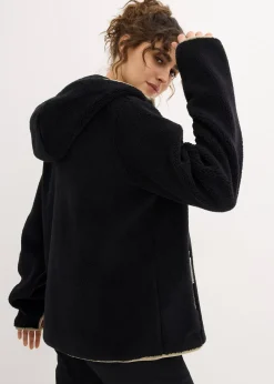 Femme bonprix Sweats|Vestes & Manteaux|Veste en maille sherpa à capuche