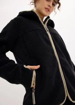 Femme bonprix Sweats|Vestes & Manteaux|Veste en maille sherpa à capuche