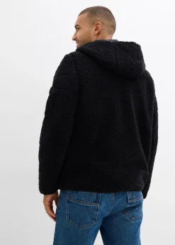 bonprix Veste en sherpa avec empiècement mesh et capuche|Homme Vêtements De Plein Air|Vestes