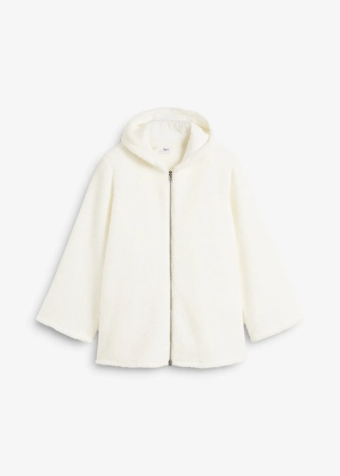 Femme bonprix Sweats|Vestes & Manteaux|Veste en sherpa coupe trapèze avec fentes latérales