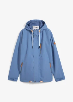 Homme bonprix Vestes|Veste imperméable à capuche et détails enduits