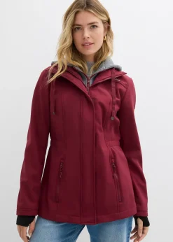 Femme bonprix Vestes & Manteaux|Veste longue en softshell déperlant, style 2 en 1