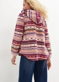 Femme bonprix Sweats|Vestes & Manteaux|Veste polaire à capuche avec motif norvégien
