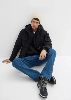 Homme bonprix Vestes|Veste rembourrée avec capuche et nombreuses poches