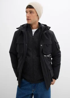 Homme bonprix Vestes|Veste rembourrée avec capuche et nombreuses poches
