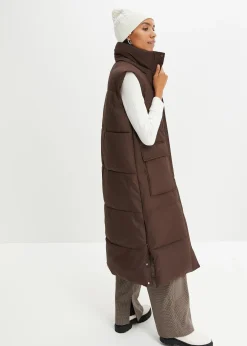 bonprix Veste sans manches matelassée en polyester recyclé avec capuche amovible|Femme Vestes & Manteaux