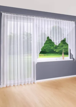 bonprix Voilage à bordure crochet avec polyester recyclé| Stores Voilages