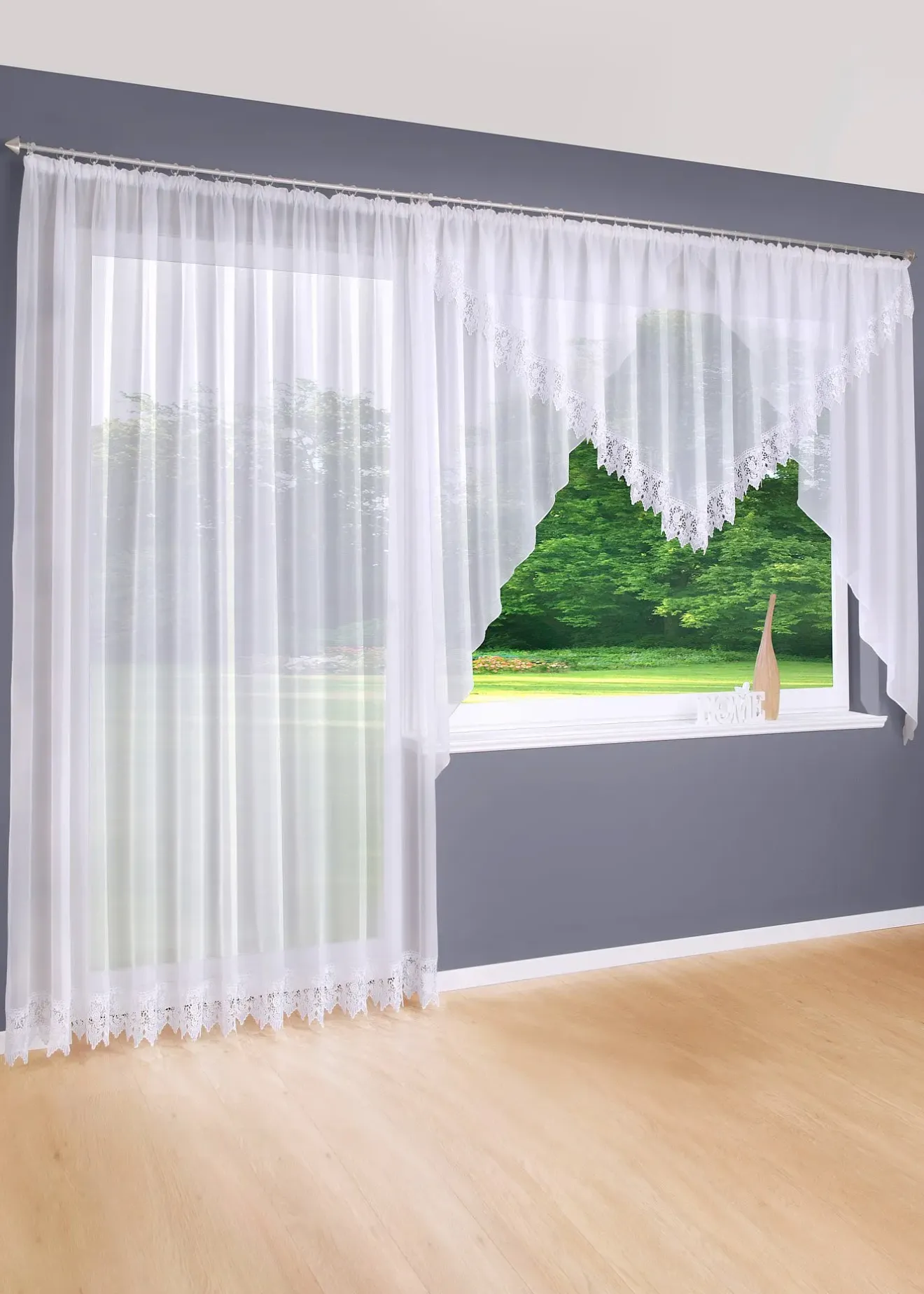 bonprix Voilage à bordure crochet avec polyester recyclé| Stores Voilages