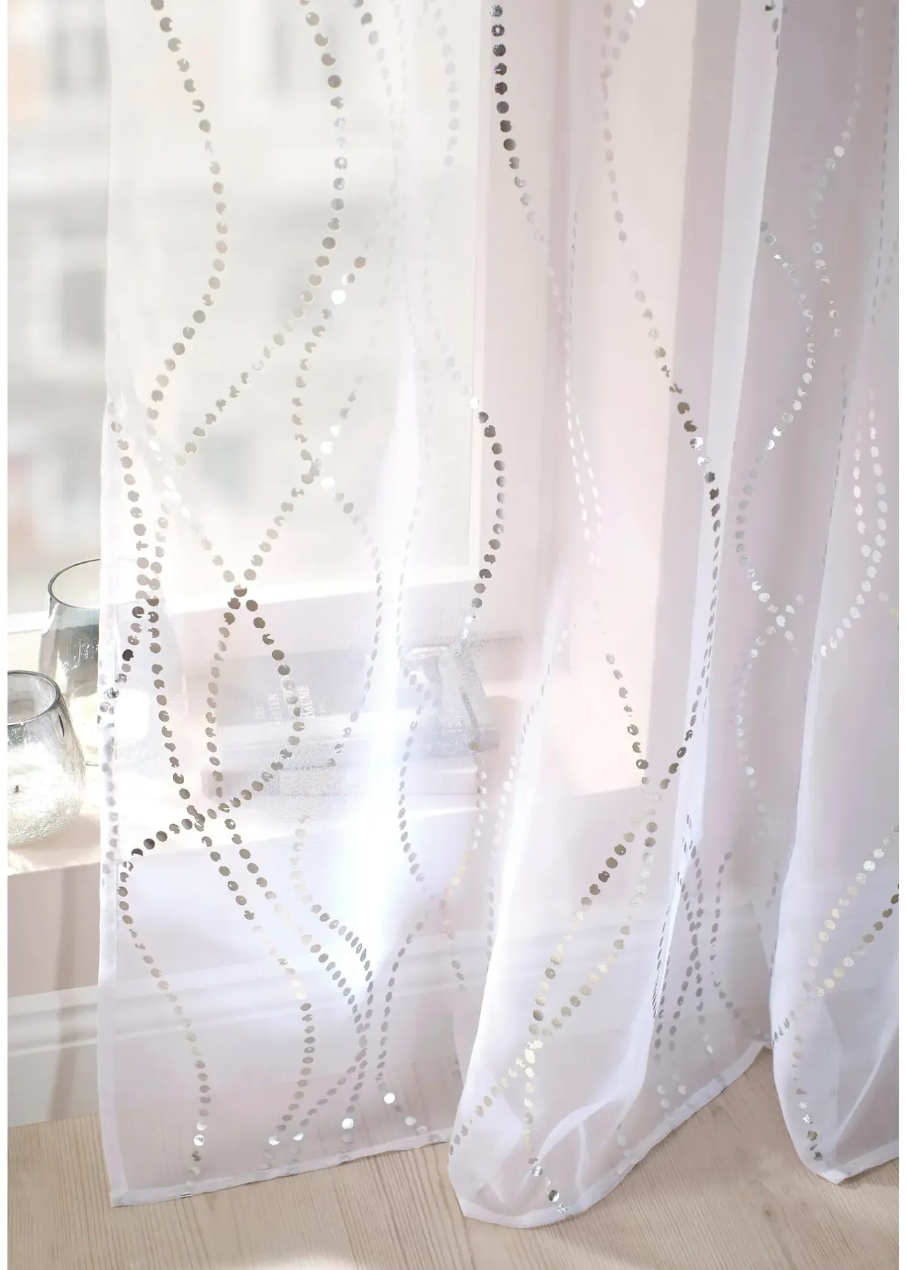 bonprix Voilage à imprimé brillant (1 pce)| Salon·Rideaux & Voilages|Voilages