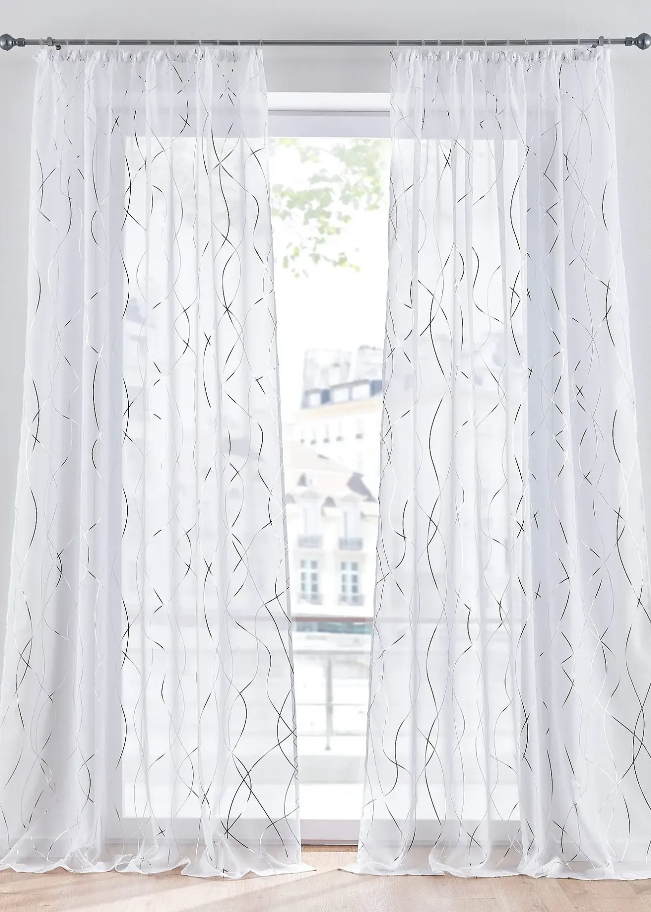 bonprix Voilages|Voilage à imprimé brillant (1 pce)