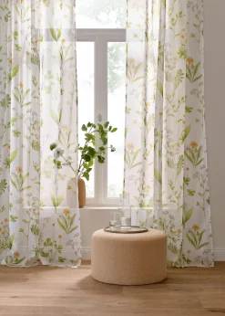bonprix Voilage à imprimé floral (1 pce)| Salle À Manger·Voilages & Stores Bateaux|Salon·Rideaux & Voilages