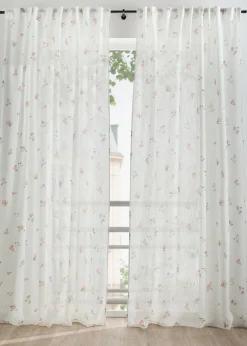 bonprix Salon·Rideaux & Voilages|Rideaux Classiques|Voilage à imprimé floral (1 pce)