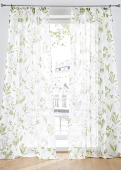 bonprix Voilage à imprimé floral (1 pce)| Salle À Manger·Voilages & Stores Bateaux|Salon·Rideaux & Voilages