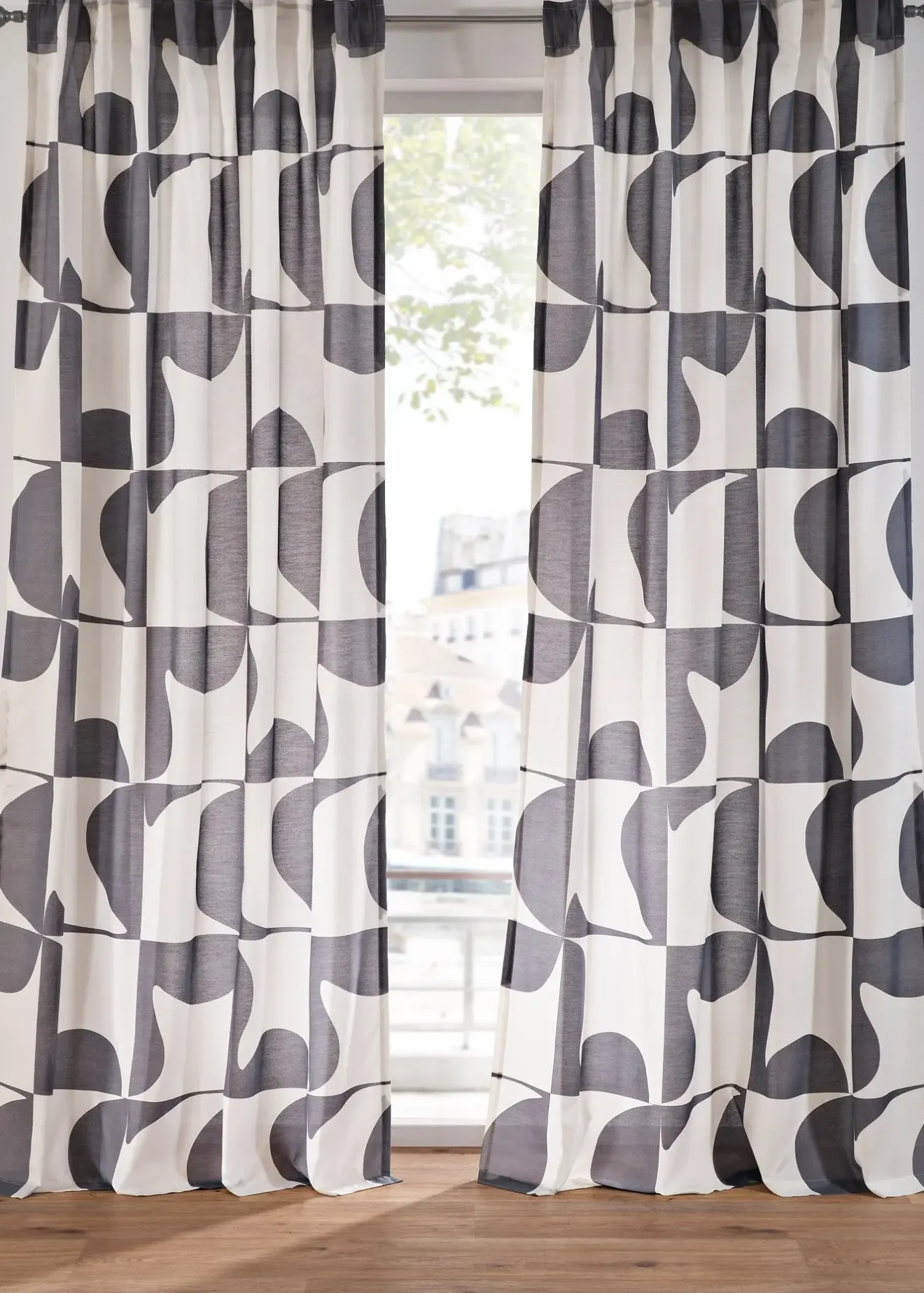 bonprix Voilage à imprimé graphique (1 pce)| Salle À Manger·Voilages & Stores Bateaux|Salon·Rideaux & Voilages