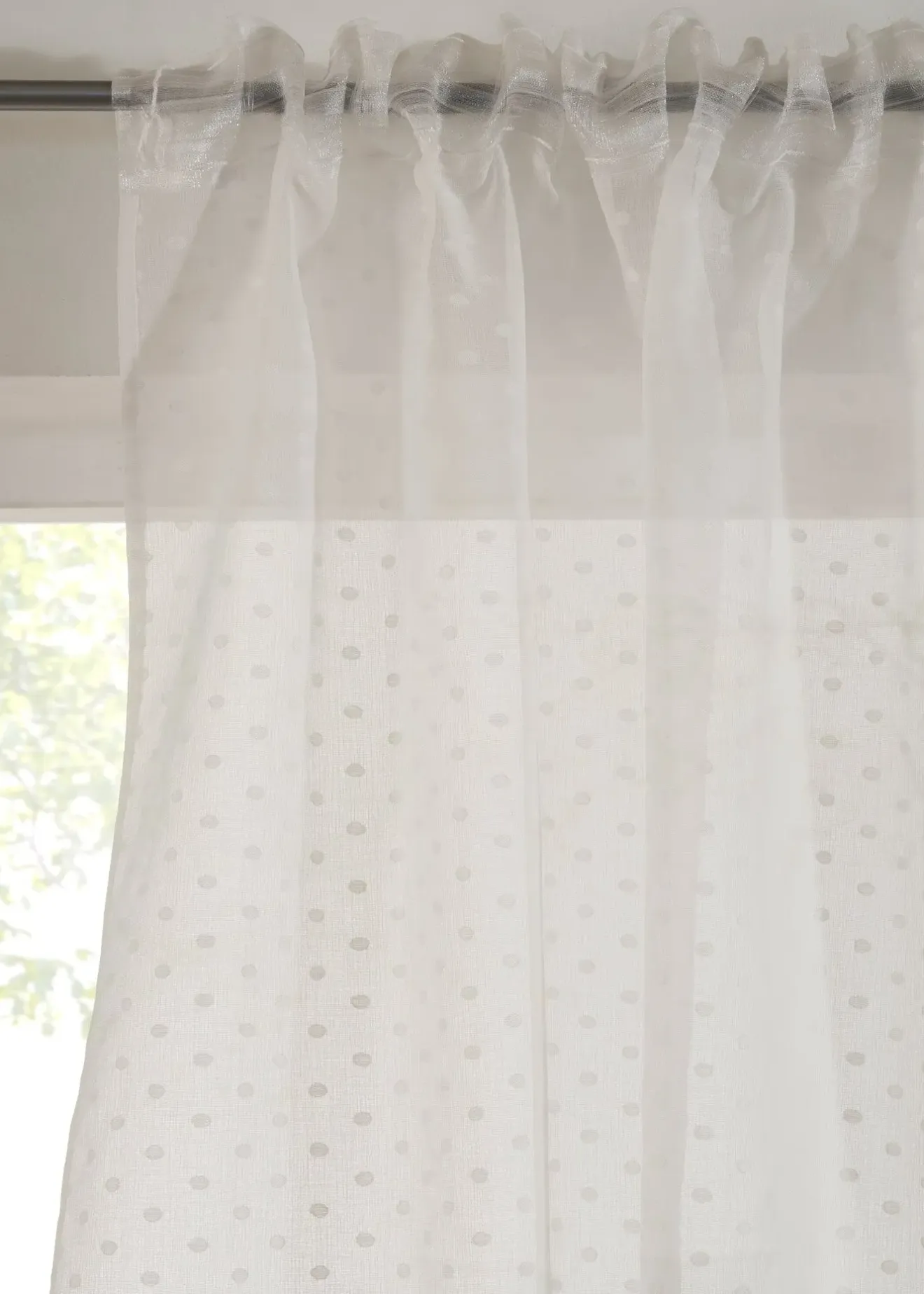 bonprix Salon·Rideaux & Voilages|Voilages|Voilage à pois jacquard (1 pce)