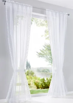 bonprix Voilage brodé avec embrasse (1 pce)| Salon·Rideaux & Voilages|Voilages