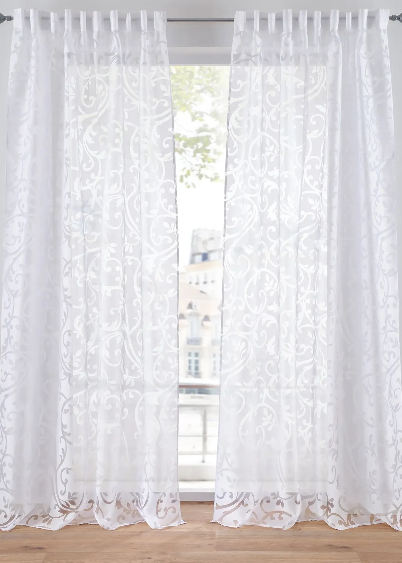 bonprix Salon·Rideaux & Voilages|Voilages|Voilage en dévoré à motif sarments (1 pce.)