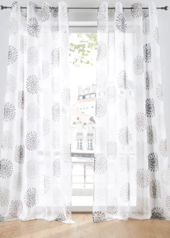 bonprix Voilage imprimé cercles (1 pce), aussi en XXL| Salle À Manger·Voilages & Stores Bateaux|Salon·Rideaux & Voilages