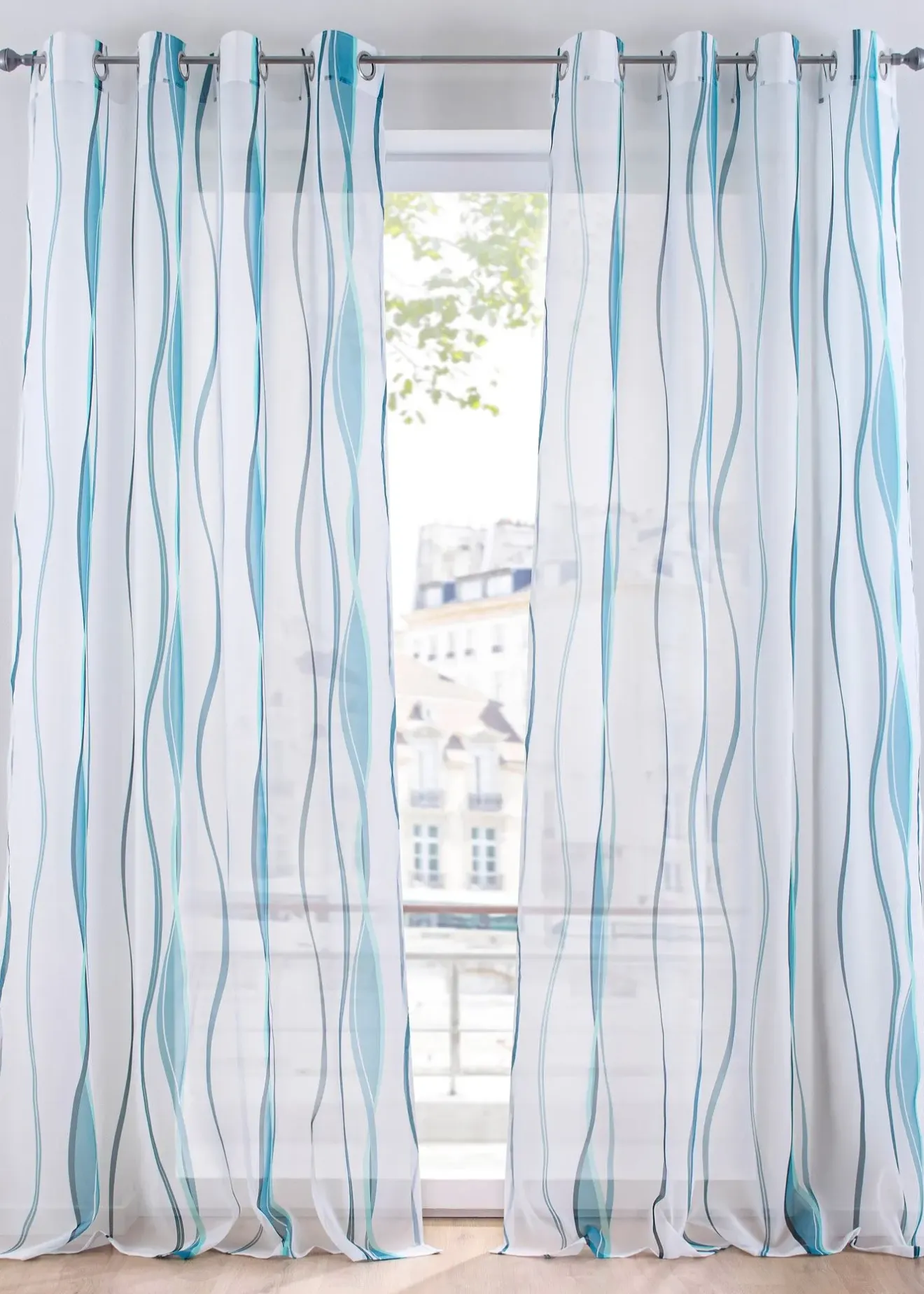 bonprix Voilages|Voilage imprimé vagues (1 pce)