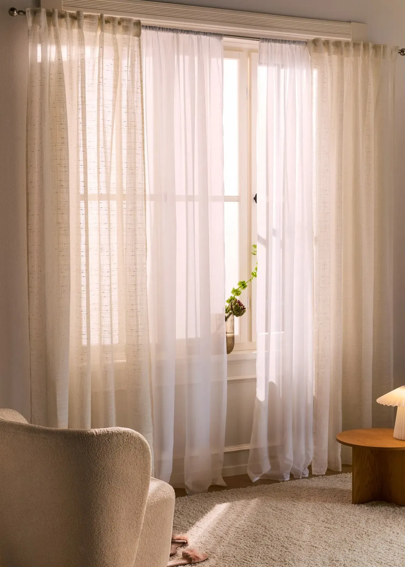 bonprix Voilage texturé (1 pce), nombreuses tailles| Salle À Manger·Voilages & Stores Bateaux|Salon·Rideaux & Voilages