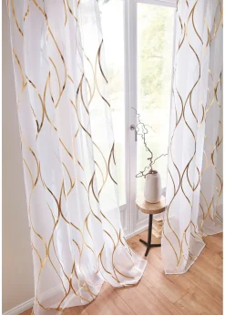 bonprix Salon·Rideaux & Voilages|Voilages|Voilage transparent à imprimé brillant (1 pce)